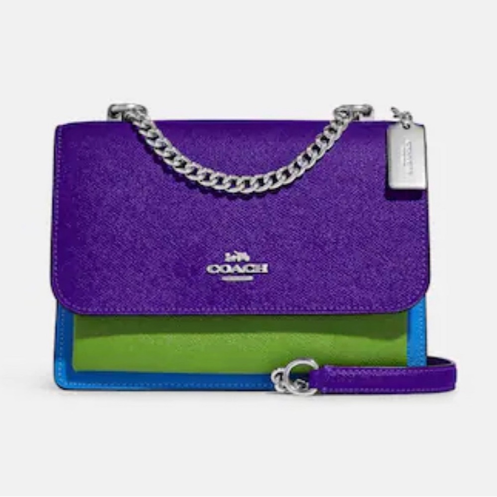 Last one! NWT Coach Klare Crossbody In Colorblock SV/Sport Purple Multi